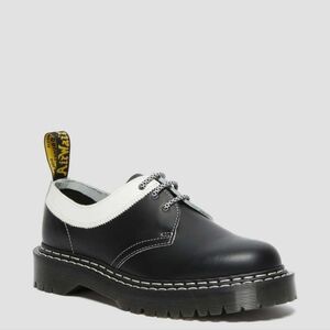 Dr. Martens Black and White Leather Oxfords